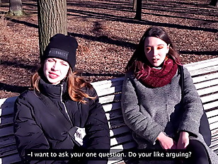 Try it! Street Bet With Stranger Girls – Public Agent – POV
